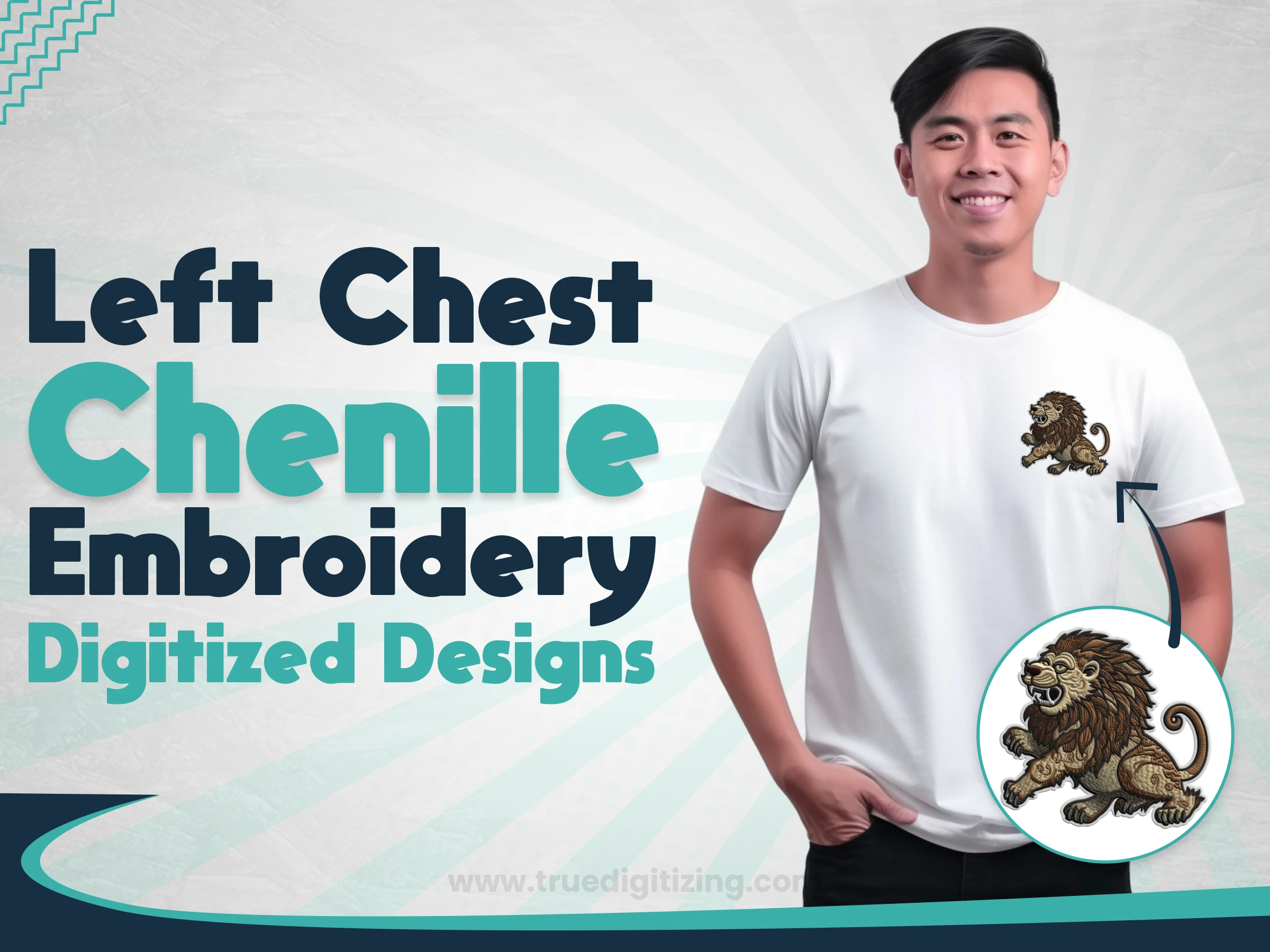 Left Chest Chenille Embroidery Digitized Designs