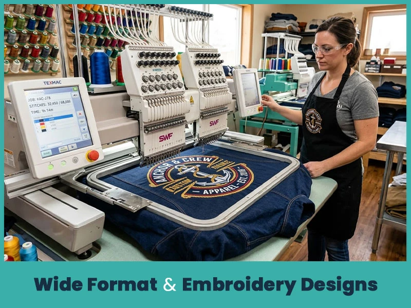Wide Format & Embroidery Designs