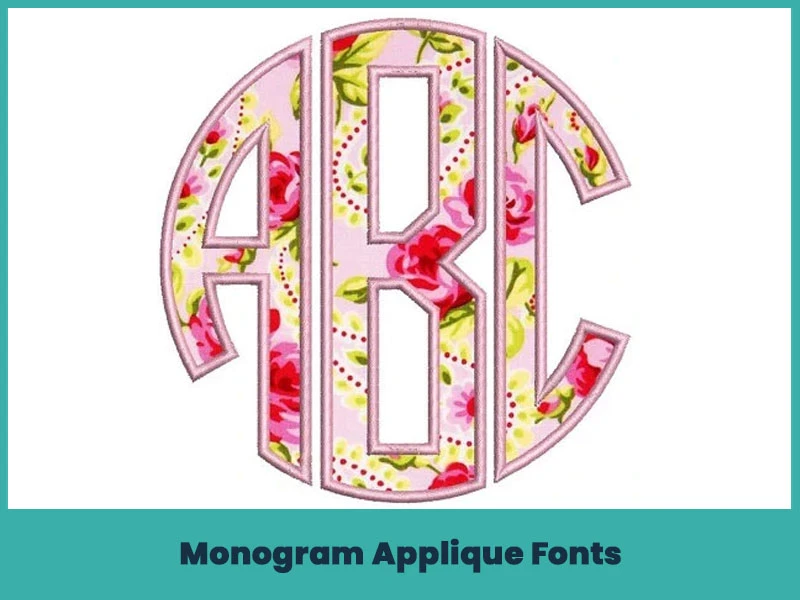 7. Monogram Applique Fonts