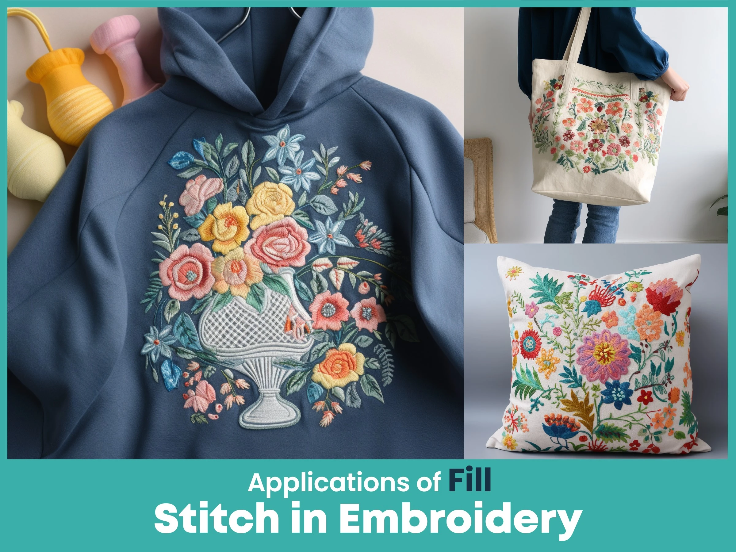 Applications of Fill Stitch in Embroidery