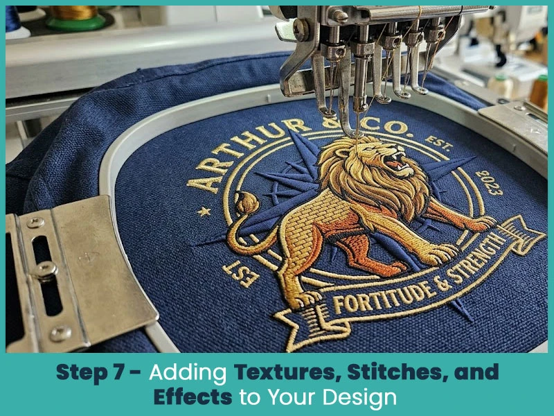Step 7 - Adding Textures, Stitches, and Effects to Your Design