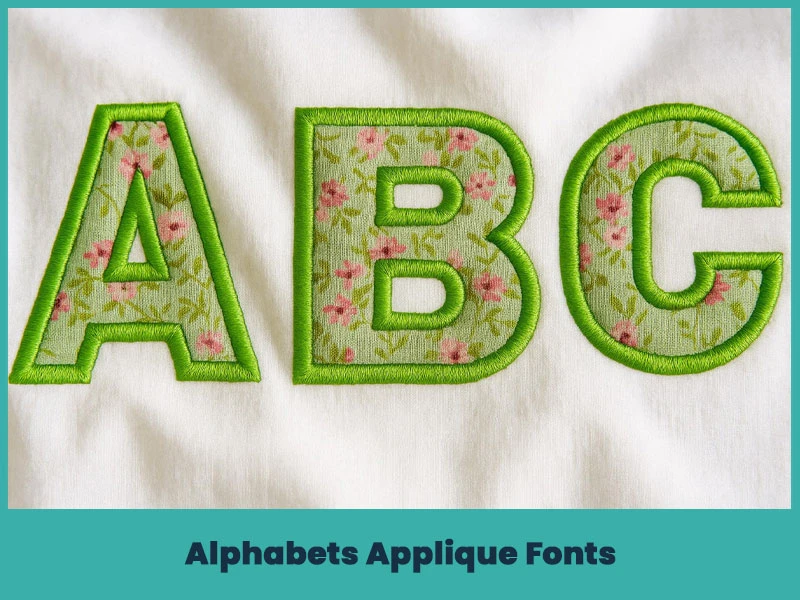 8. Alphabets Applique Fonts