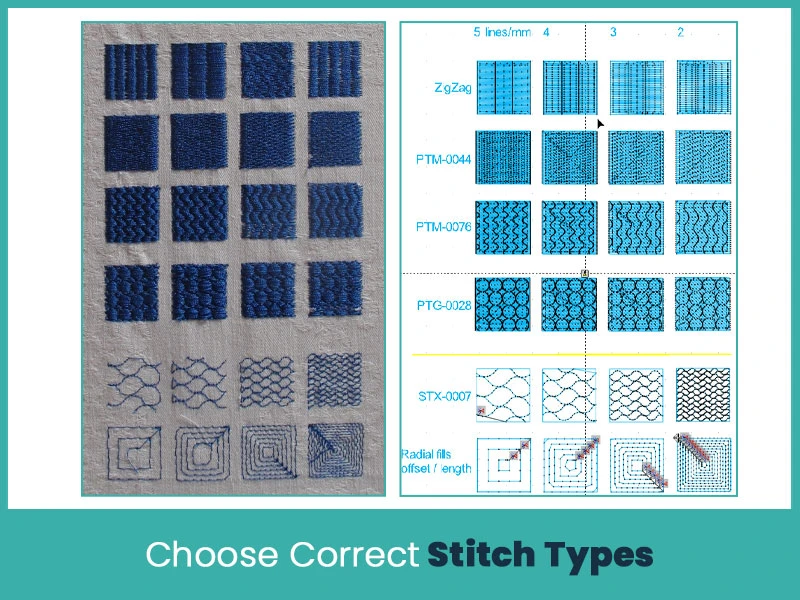 Choose Correct Stitch Types