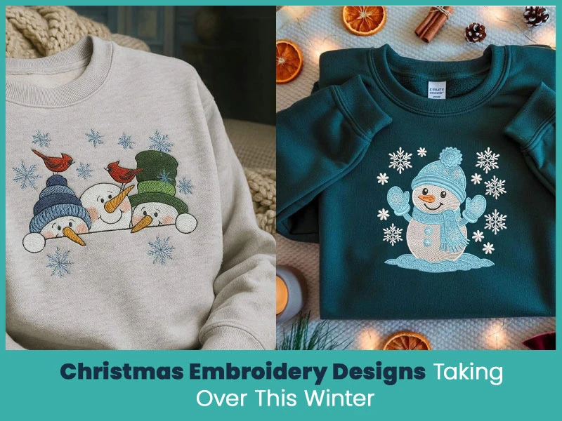 Christmas Embroidery Designs Taking Over This Winter