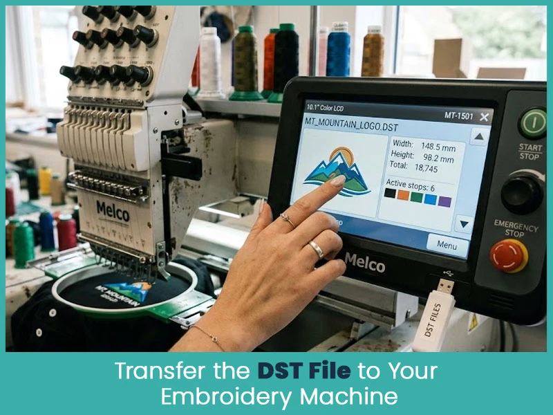Transfer the DST File to Your Embroidery Machine
