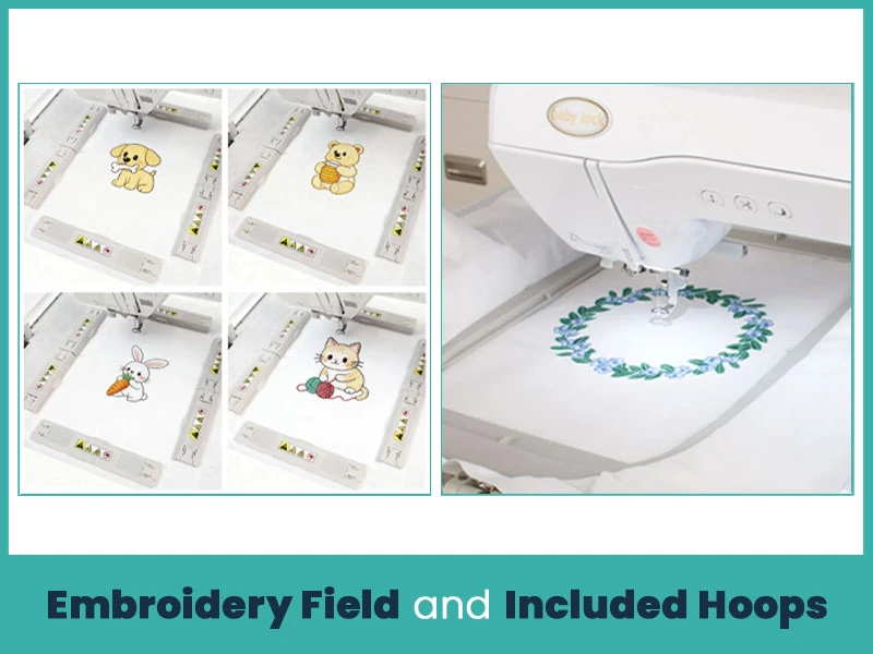 Embroidery Field and Included Hoops