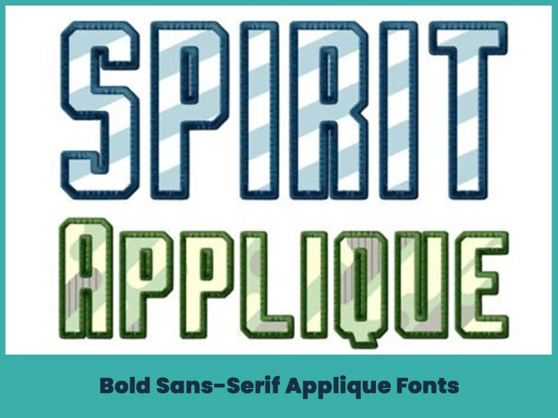 17. Bold Sans-Serif Applique Fonts