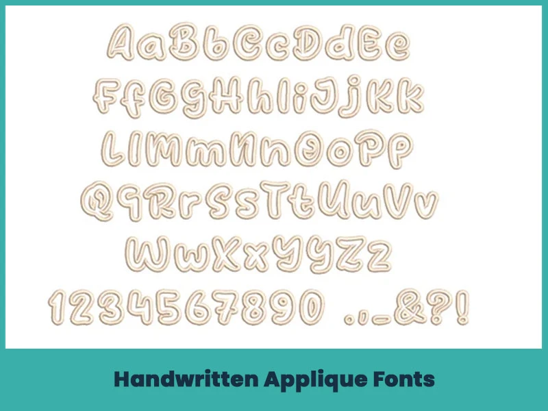 18. Handwritten Applique Fonts