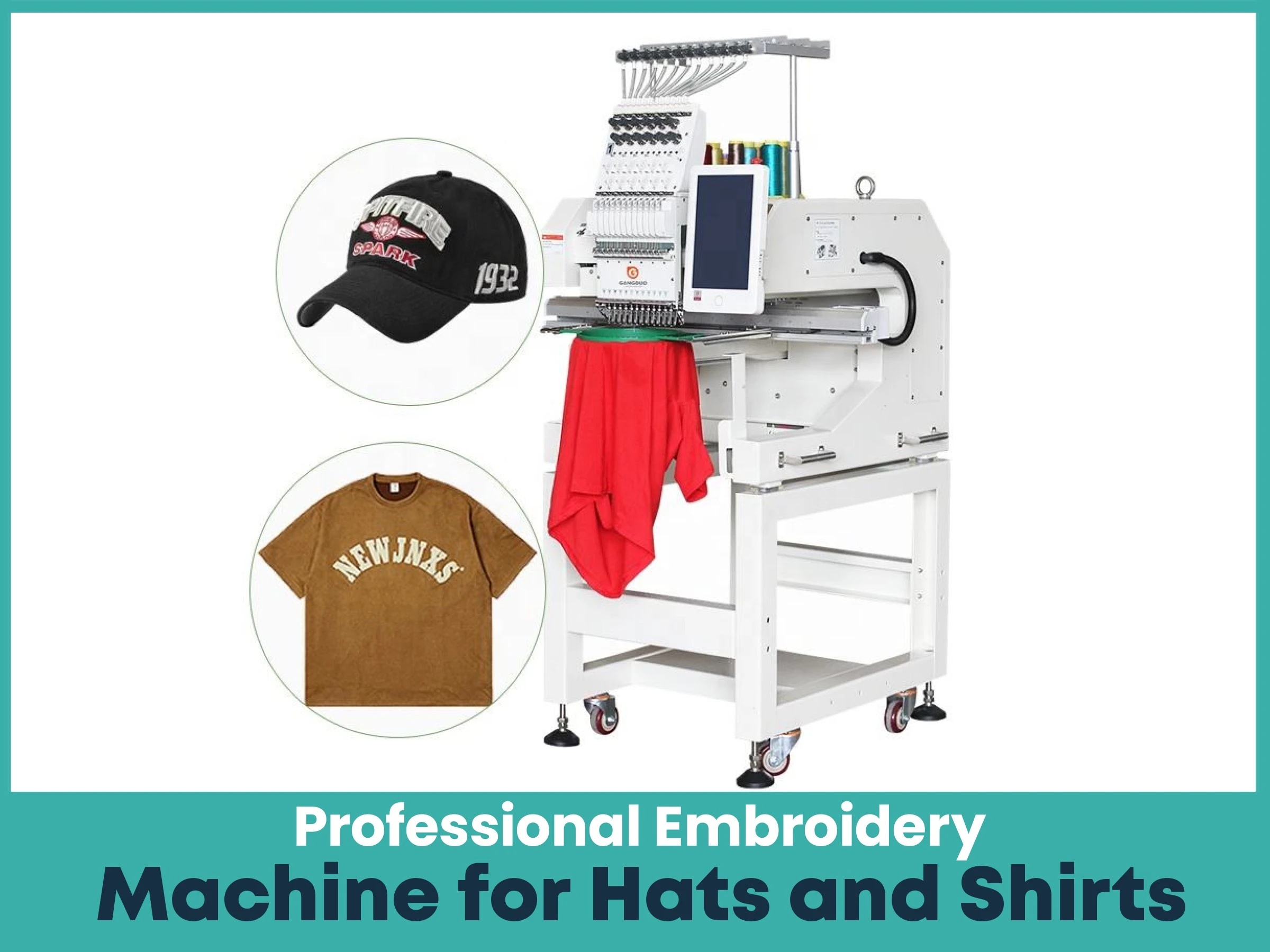 Professional Embroidery Machine for Hats and Shirts