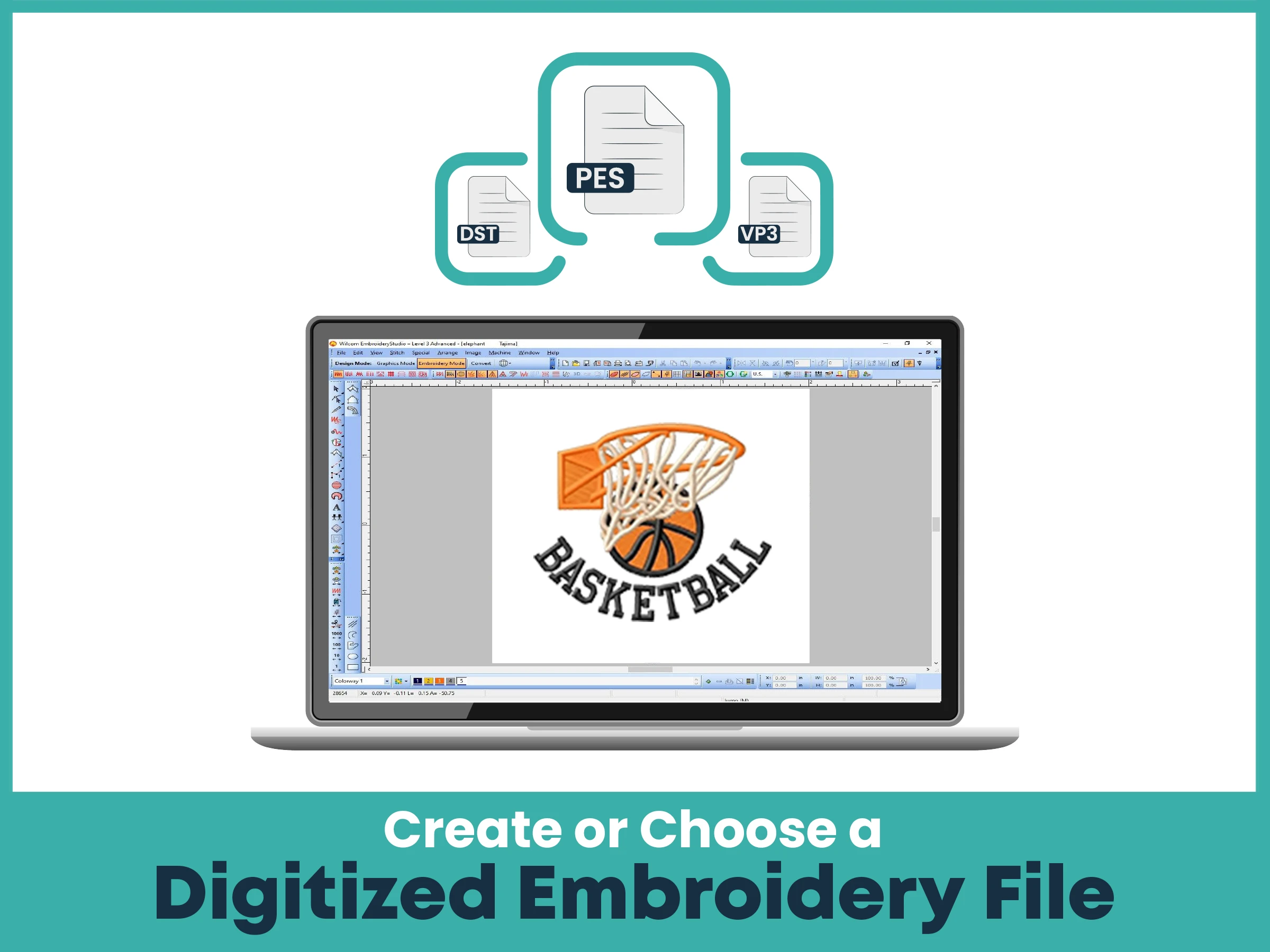 Create or Choose a Digitized Embroidery File
