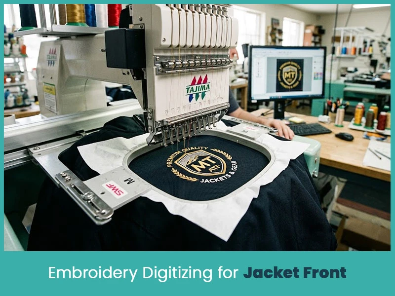 Embroidery Digitizing for Jacket Front