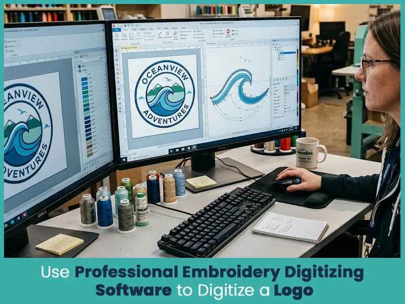Use Professional Embroidery Digitizing Software to Digitize a Logo