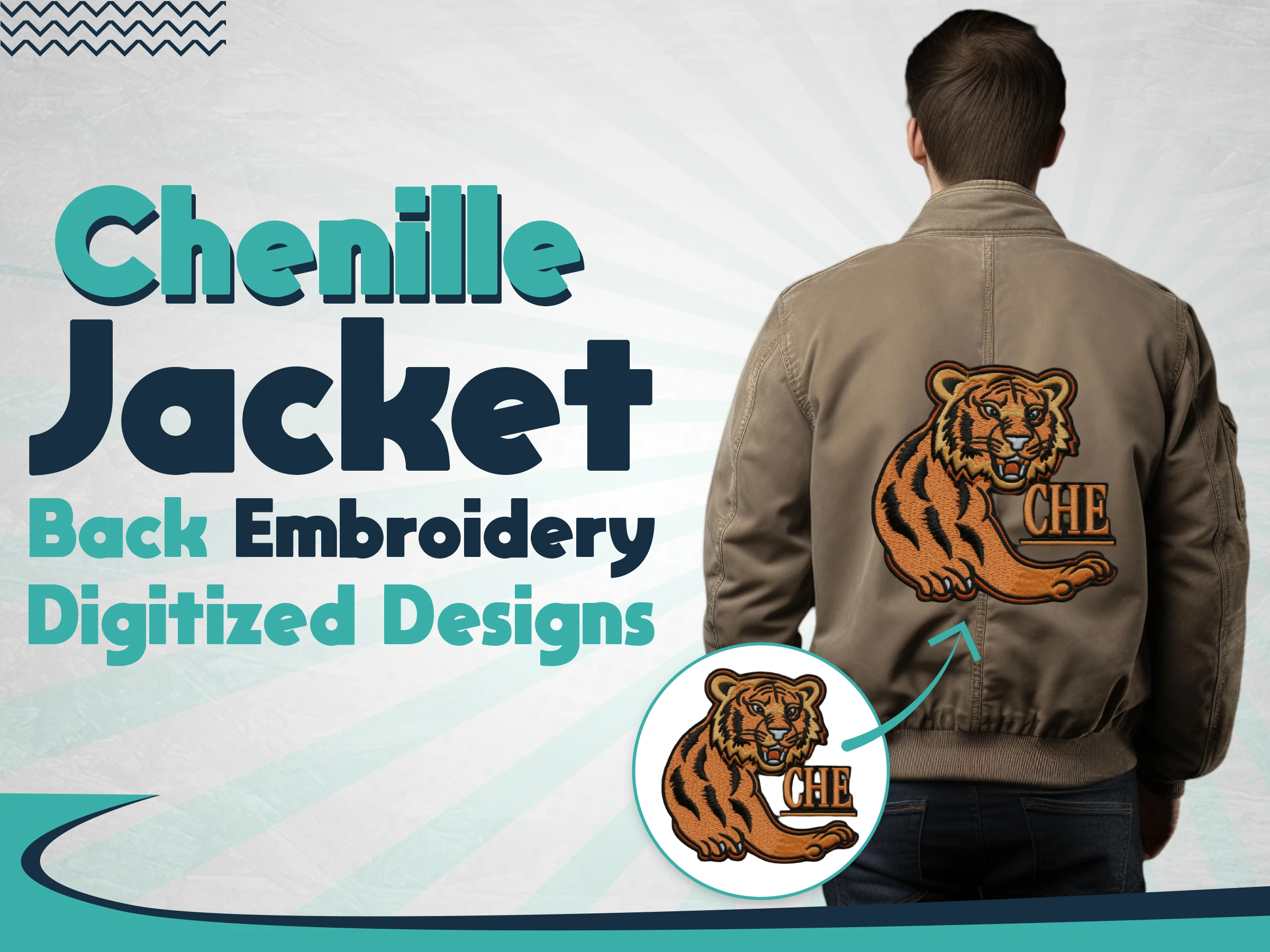 Chenille Jacket Back Embroidery Digitized Designs