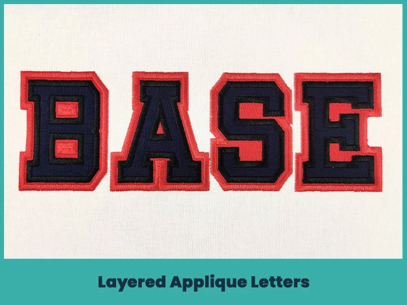 4. Layered Applique Letters