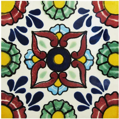 Talavera Tile Inspired Embroidery