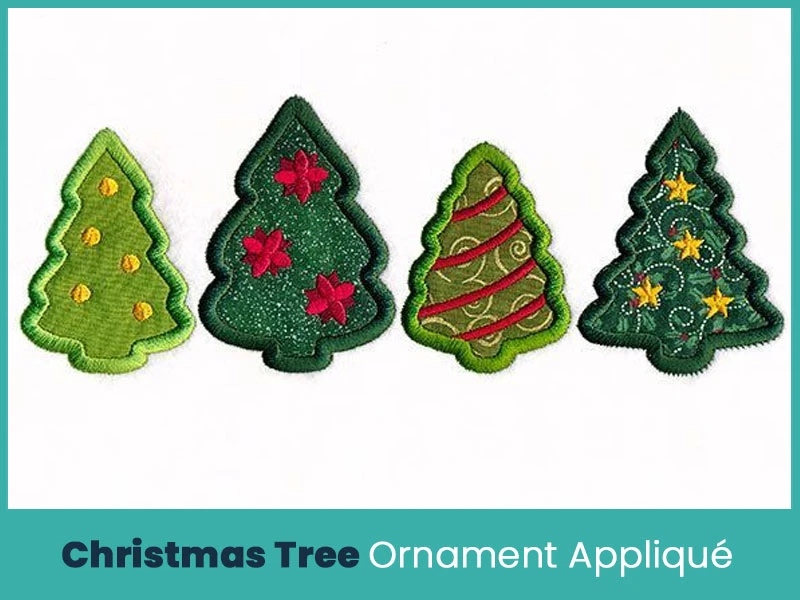 Christmas Tree Ornament Applique