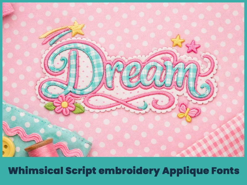 16. Whimsical Script Applique Fonts