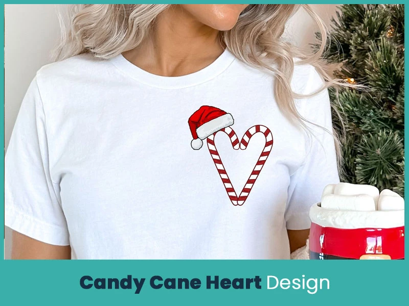 Candy Cane Heart Design
