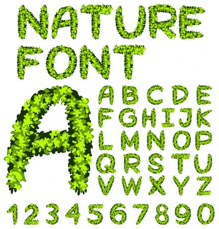 Nature-Inspired Applique Fonts