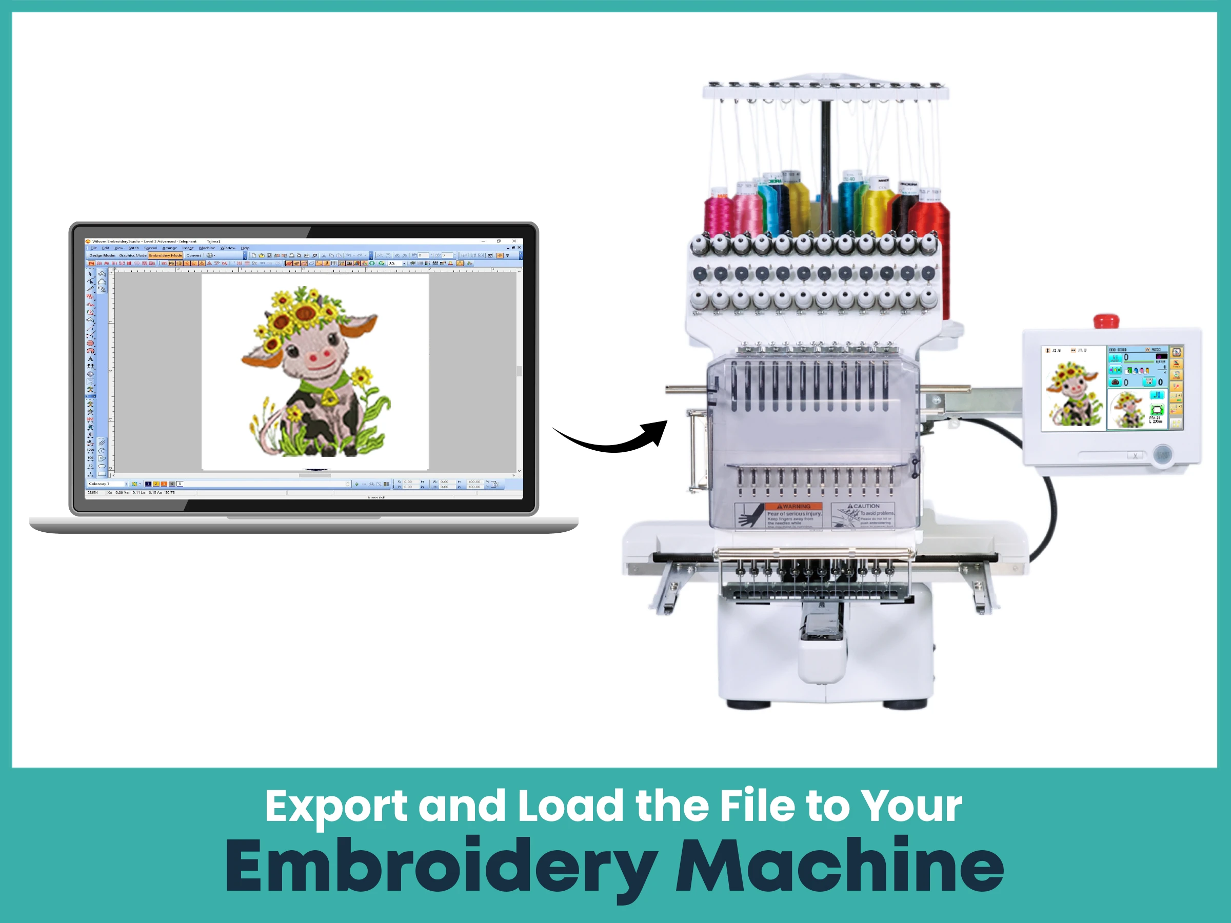 Export and Load the File to Your Embroidery Machine
