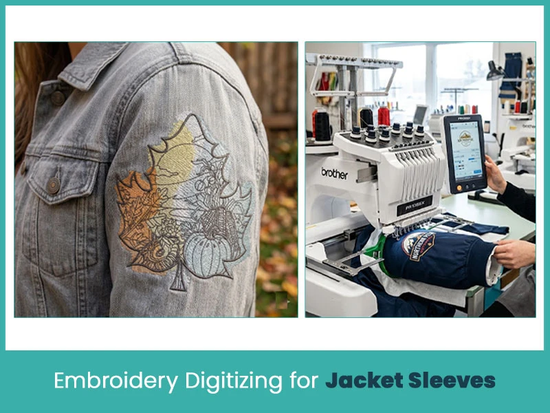 Embroidery Digitizing for Jacket Sleeves