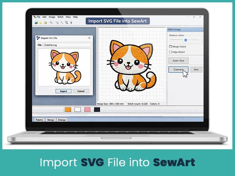 Import SVG File into SewArt