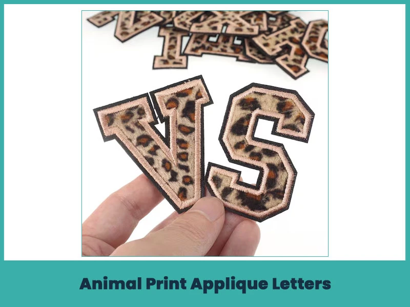 1. Animal Print Applique Letters