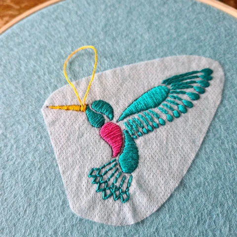 How to Make an Embroidered Adhesive Patch on Fabric