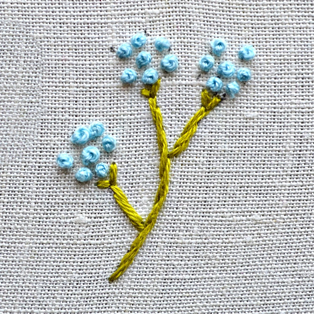 French Knot Stitch Flower