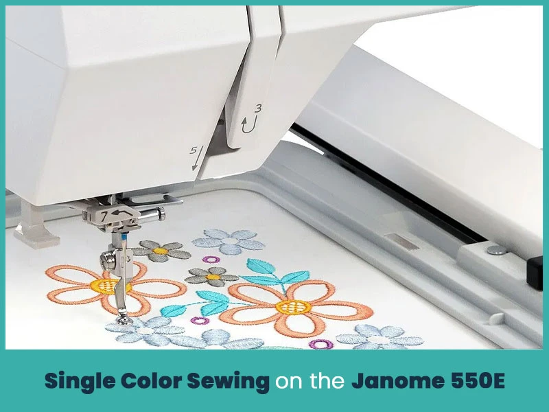 Single Color Sewing on the Janome 550E