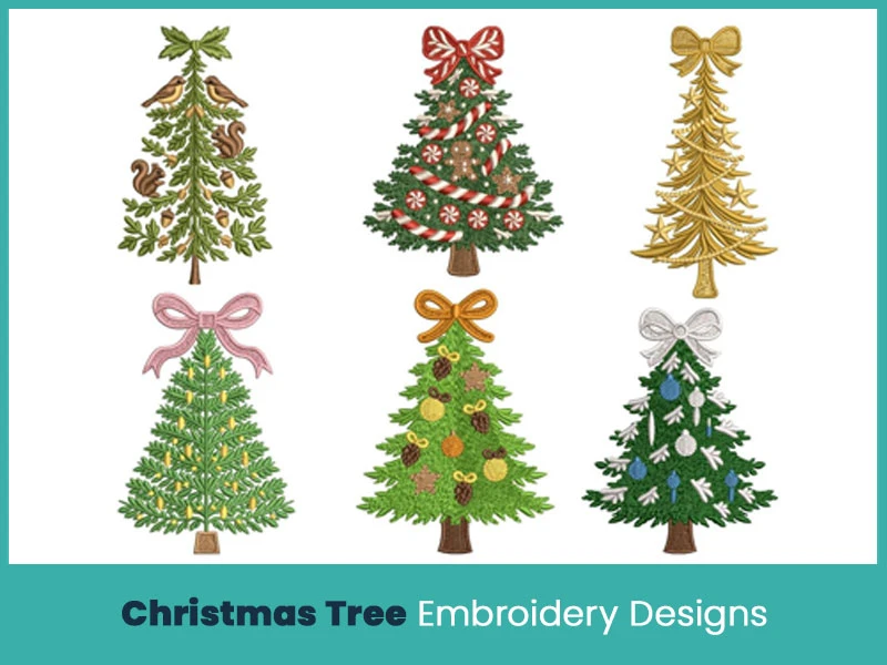 Christmas Tree Embroidery Designs