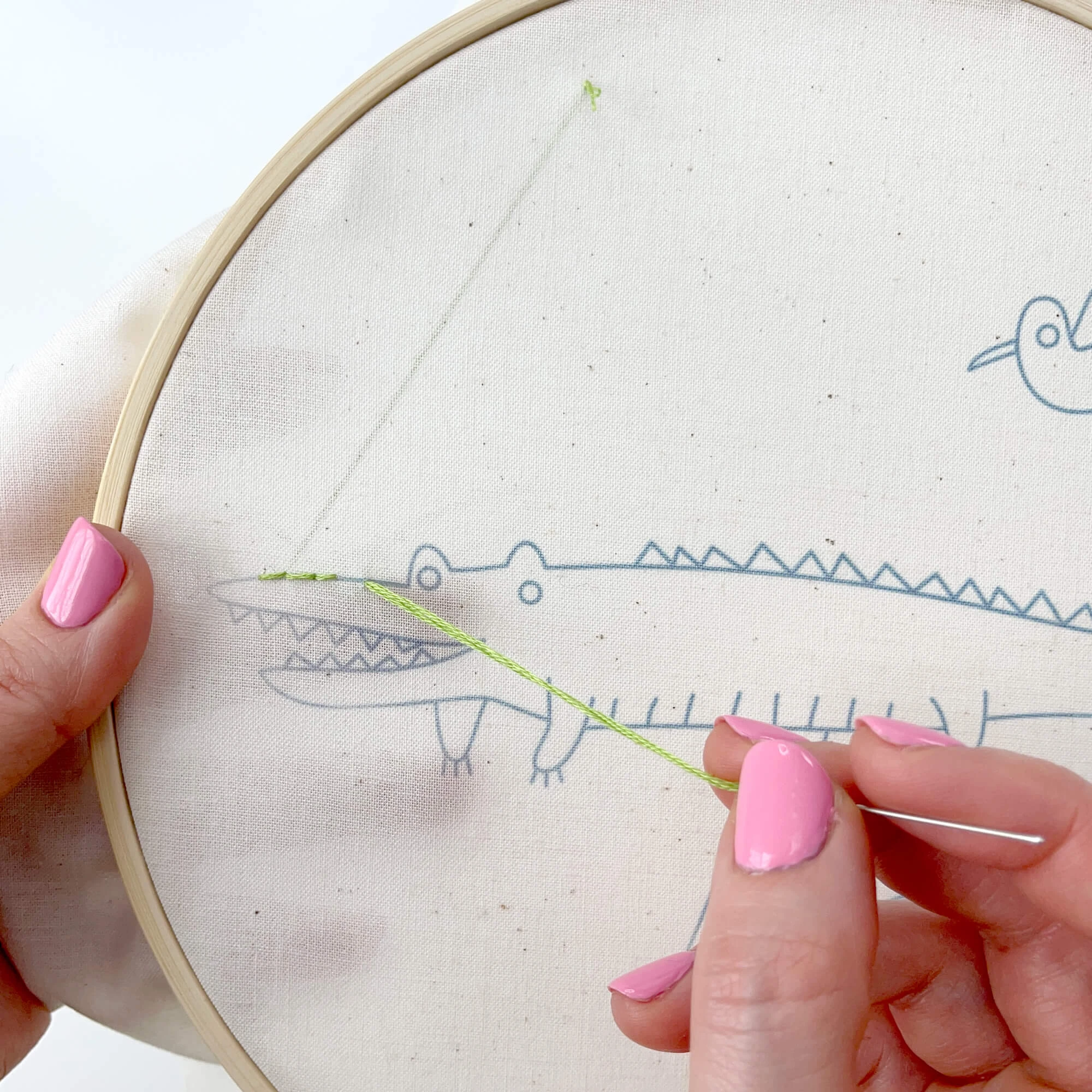 How to Start an Embroidery Stitch by Hand