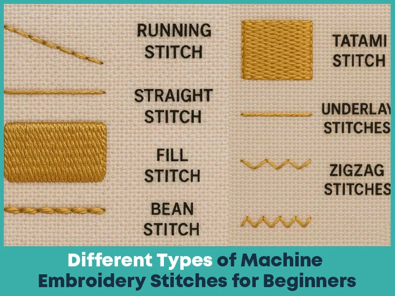 Different Types of Machine Embroidery Stitches for Beginners