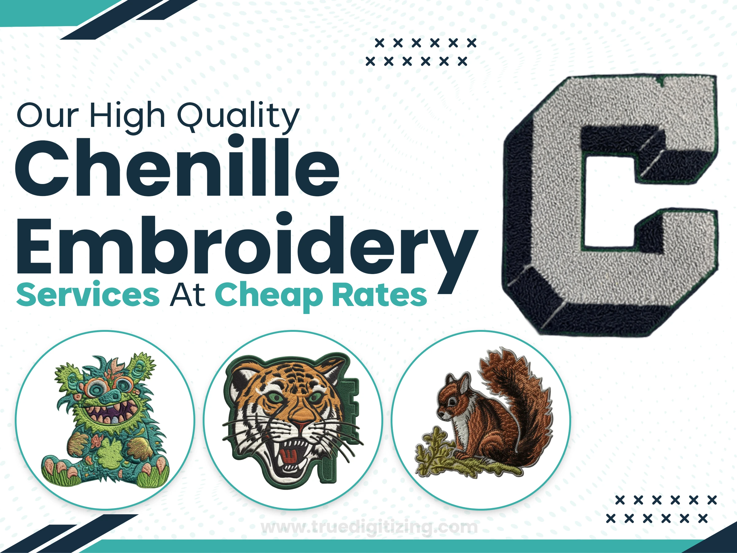 High-Quality Chenille Embroidery Digitizing Services