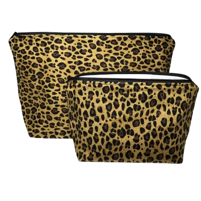 Sequin Leopard Print Design on a Makeup Pouch