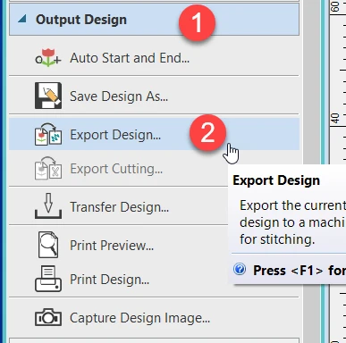 Step 6: Export as DST