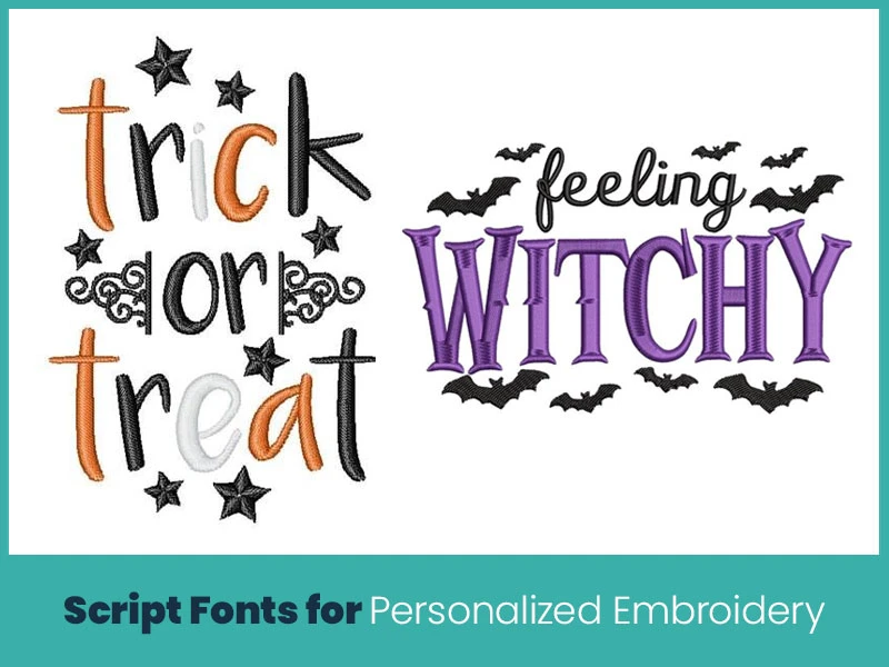 Script Fonts for Personalized Embroidery