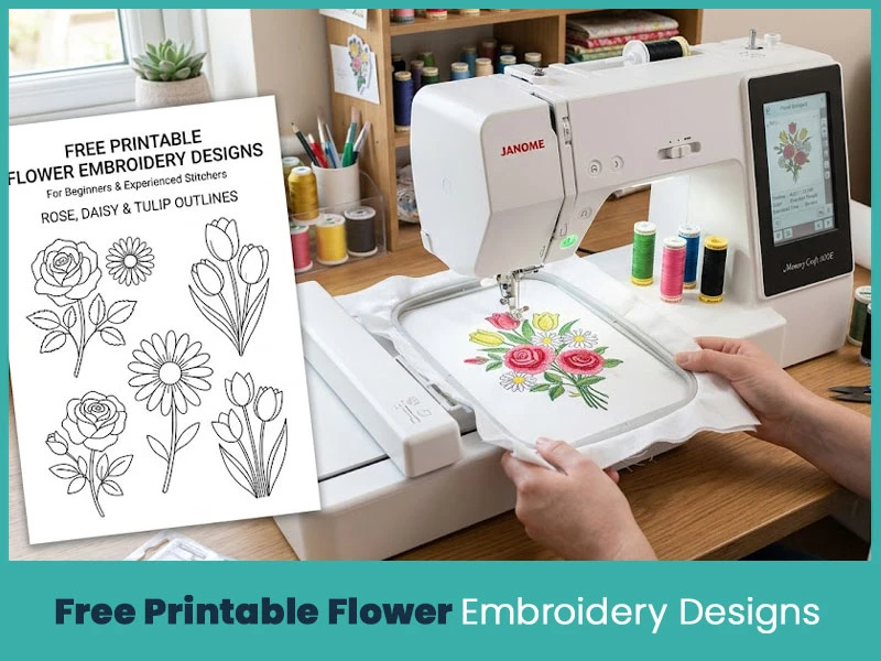 Free Printable Flower Embroidery Designs