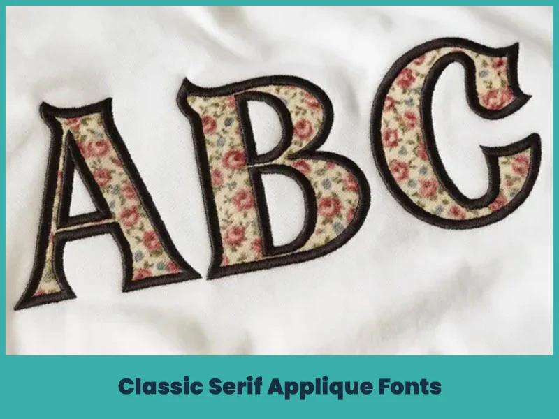 15. Classic Serif Applique Fonts