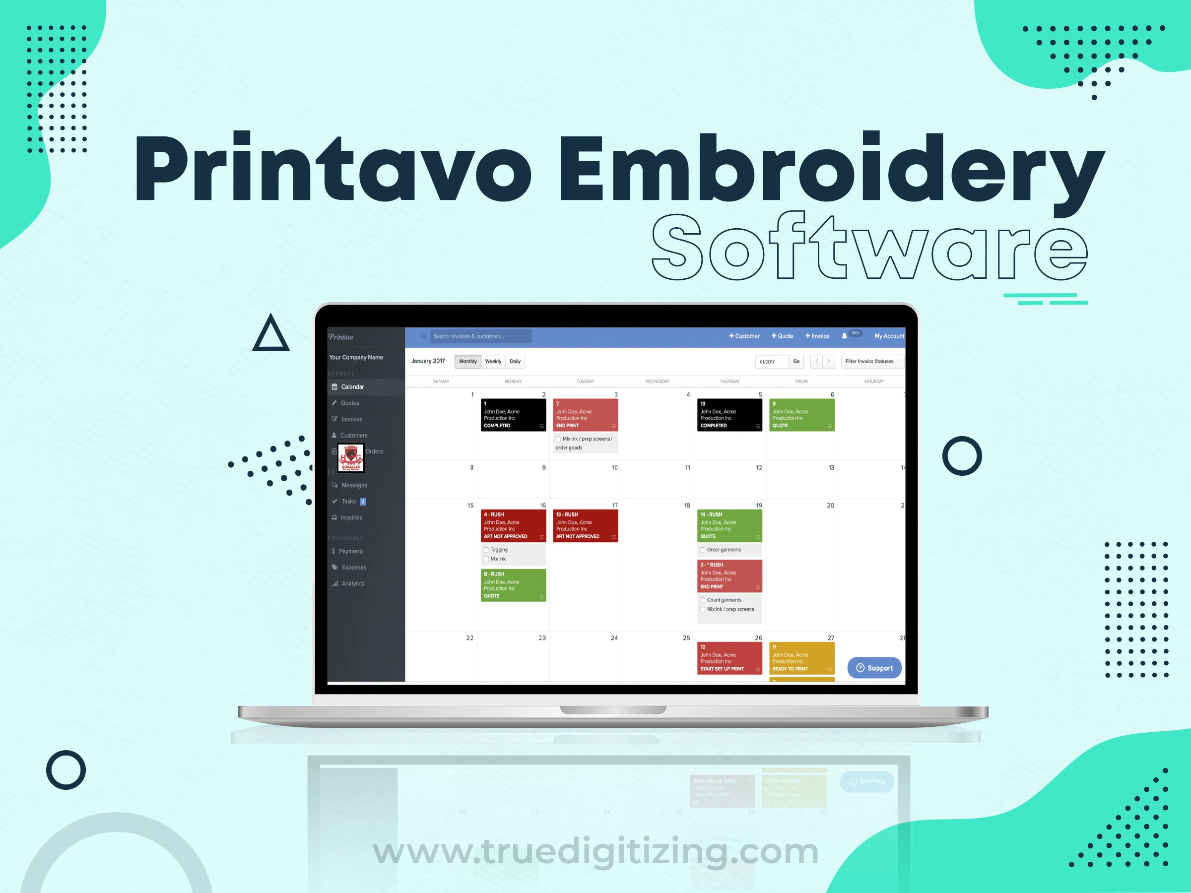 Printavo Embroidery Software