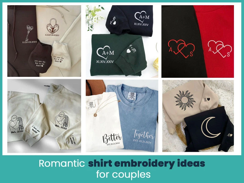 Romantic Shirt Embroidery Ideas