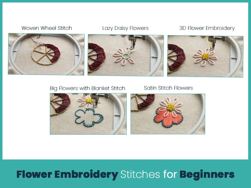 Flower Embroidery Stitches for Beginners