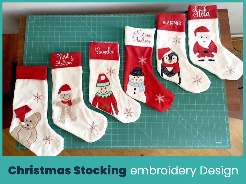 Christmas Stocking Embroidery Design