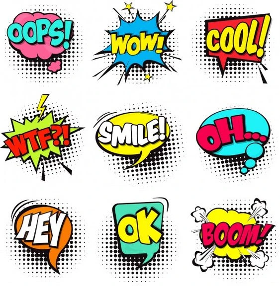 Cartoon & Comic Style Appliques Fonts