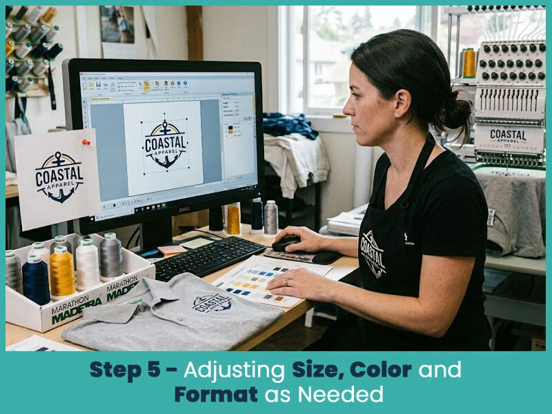 Step 5 - Adjusting Size, Color and Format as Needed