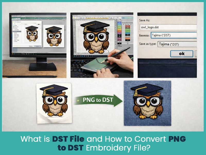 What is DST File and How to Convert PNG to DST Embroidery File?