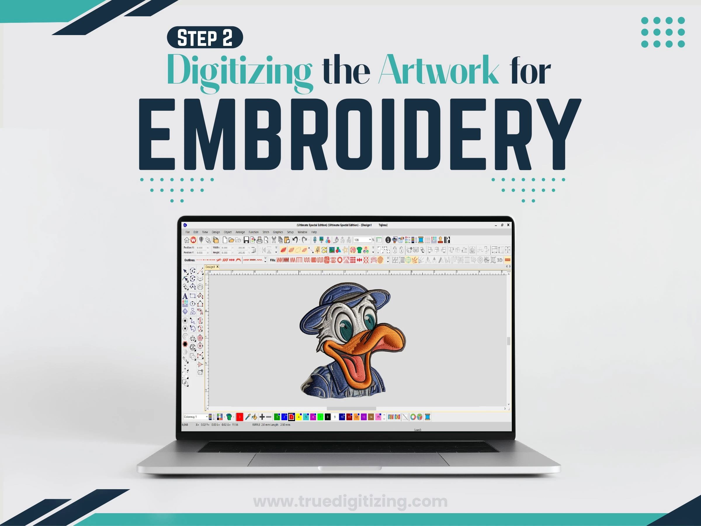 Digitizing the Artwork for Embroidery