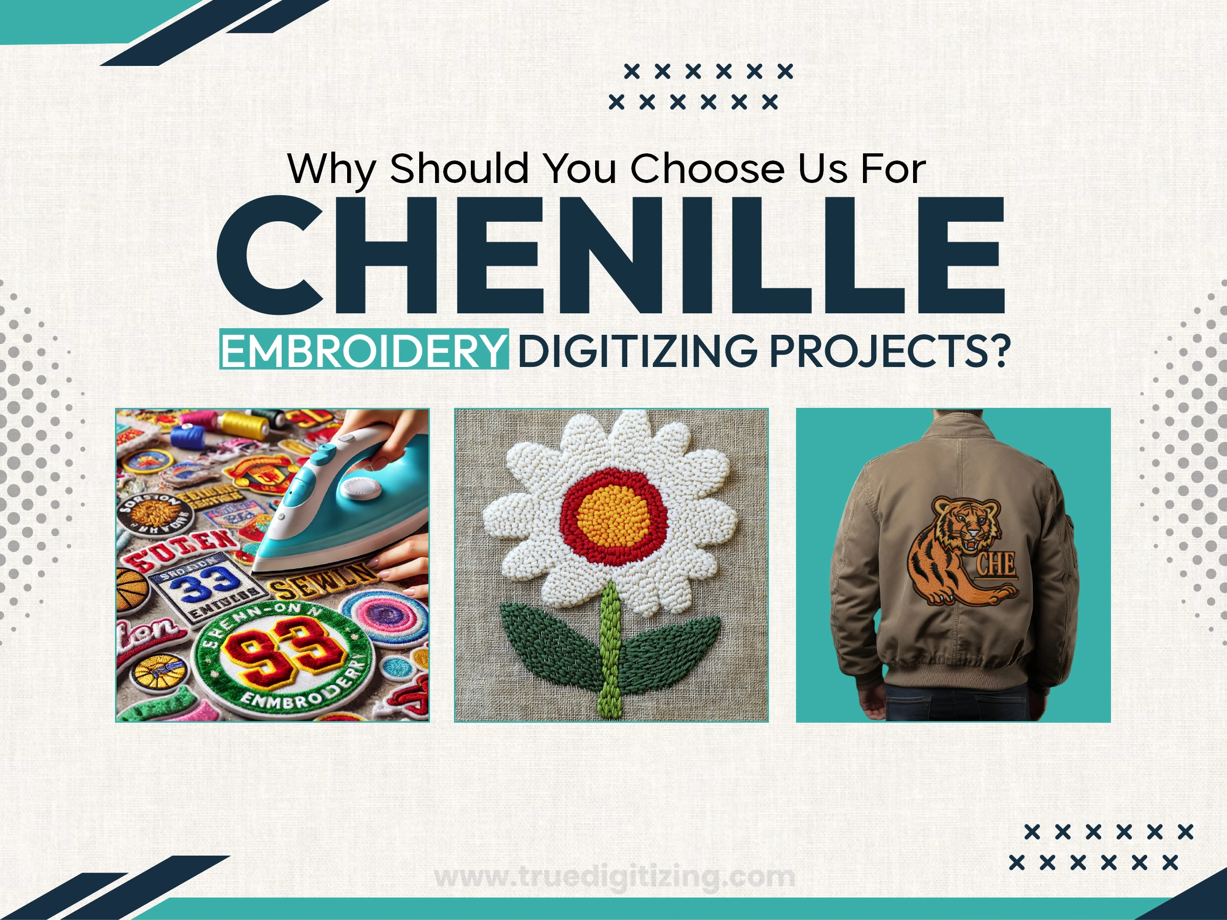 Chenille Embroidery Digitizing Projects