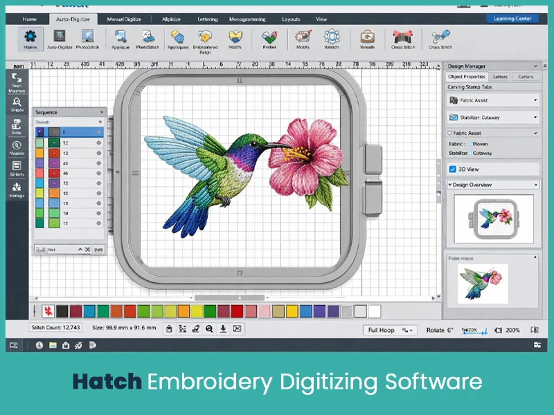 2. Hatch Embroidery Digitizing Software