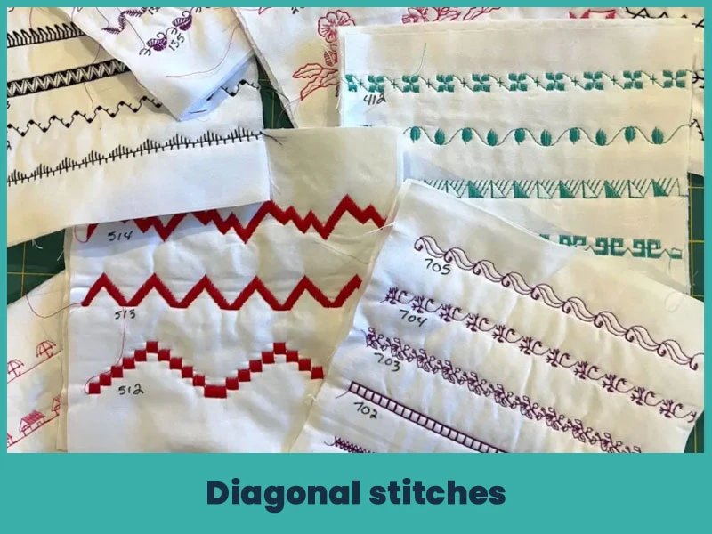 Diagonal stitches